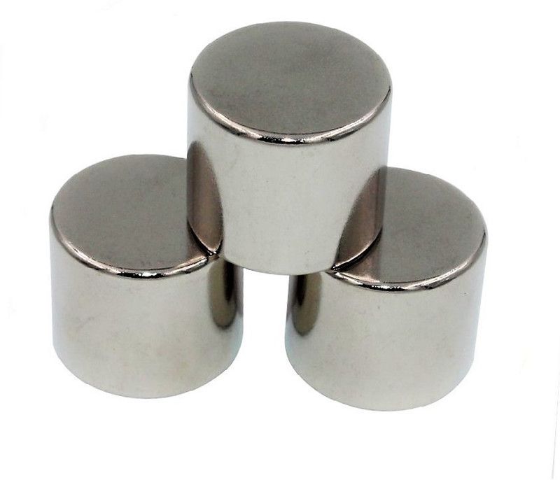 ART IFACT 3 Pieces of 25mm x 25mm Neodymium Magnets - Disc / Cylindrical magnets - Rare Earth NdfeB Fridge Magnet, Multipurpose Office Magnets, Magnetic Paper Holder Pack of 3  (Silver)