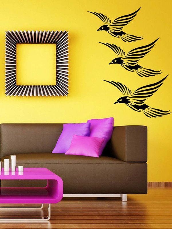 ALLURE 80 cm Crow Self Adhesive Sticker  (Pack of 1)