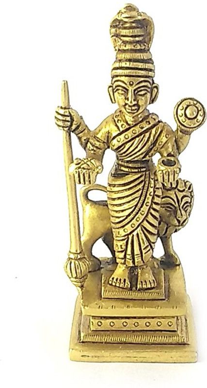 AMKL Brass Ambabai also known as Mahalaxmi Murti Decorative Showpiece - 13 cm  (Brass, Yellow)
