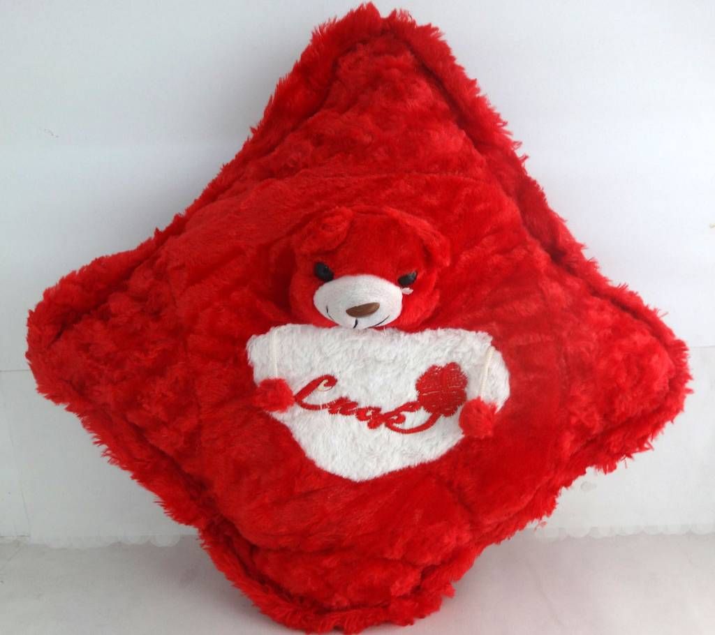 Red And white Bear Cushion