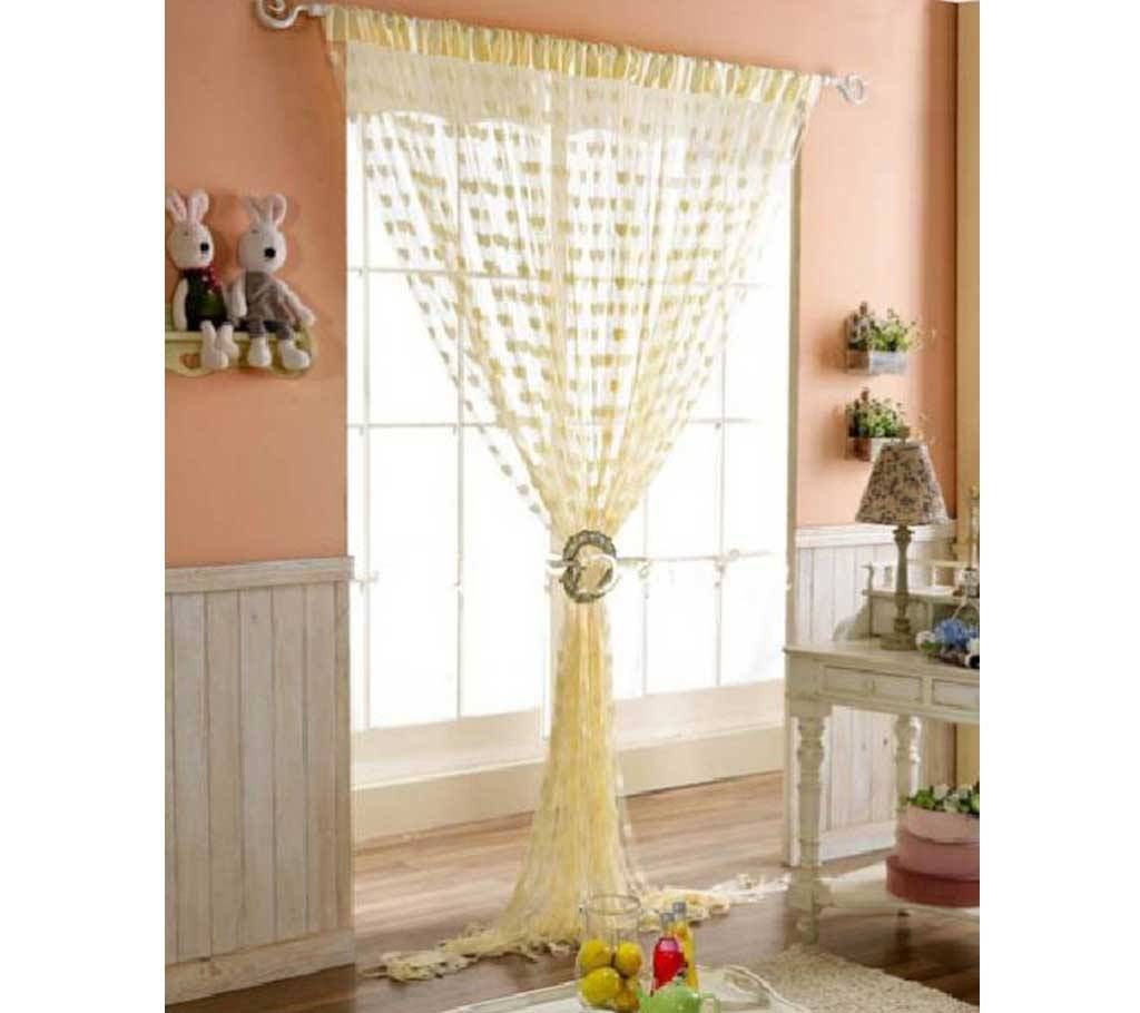 1PC Romantic Heart Shape Line curtain living room sheer curtain small heart curtain tulle screening soft line curtain decoration