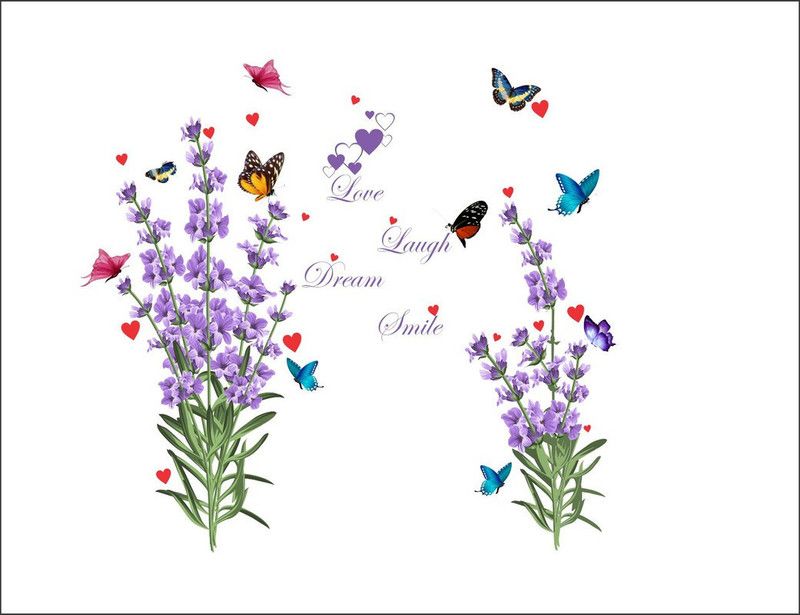 Sahaj Decor 50 cm 'Beautyfull Love Dreams Flower' Wall Sticker (PVC Vinyl, 91 cm x 91 cm) Self Adhesive Sticker  (Pack of 1)