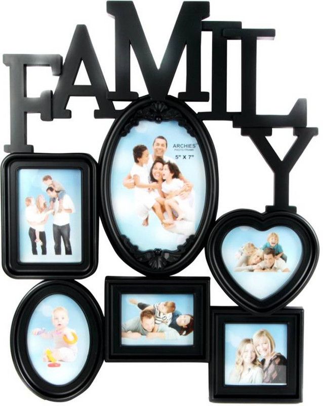 Sai Retailers Wood Personalized, Customized Gift Best Friends Reel Photo Collage gift for Friends, BFF with Frame, Birthday Gift,Anniversary Gift Wall  (Black, 6 Photo(s), 5 x 7)
