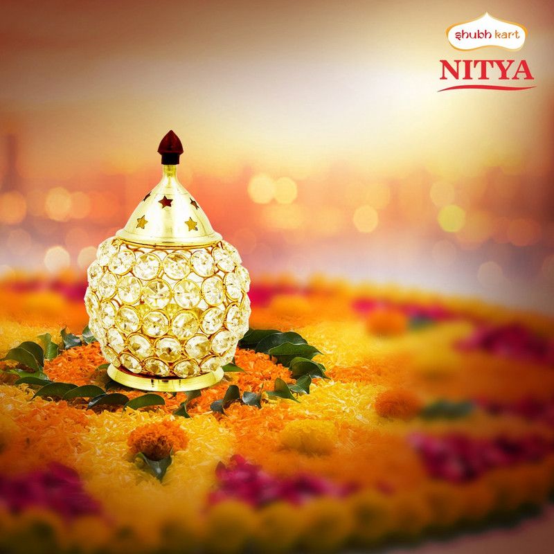 Shubhkart Nitya Crystal Akhand Jyot Matki Brass Table Diya  (Height: 6 inch)
