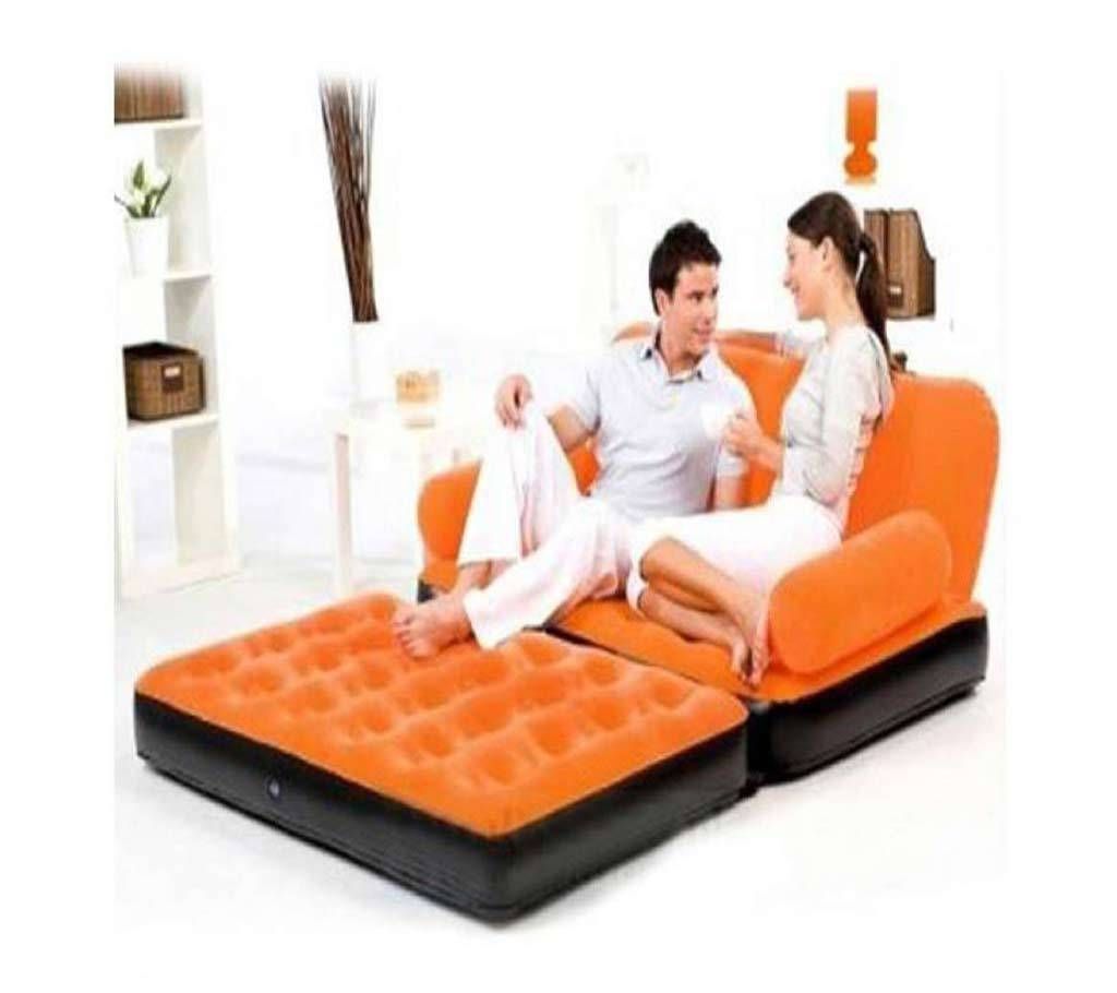 Bestway Inflatable Air Sofa Cum Bed 5 in 1 (Orange)