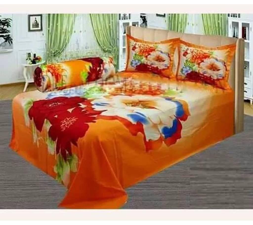 3Pcs cotton bed sheet with multicolor