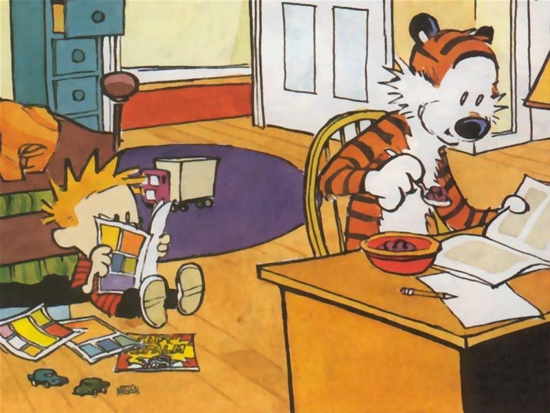 Comics Calvin & Hobbes Hobbes Calvin Print Print Poster on 13x19 Inches Paper Print  (19 inch X 13 inch, Rolled)