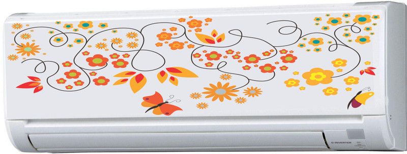 Saiii Designs 160 cm Decorative AC - Air conditioner - Sticker (91 cm x 27 cm) Self Adhesive Sticker  (Pack of 1)
