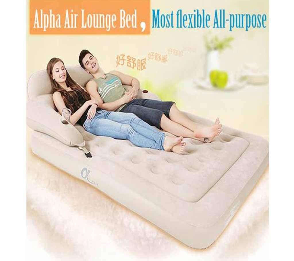 Alpha convertible Air lounge bed and queen mattress