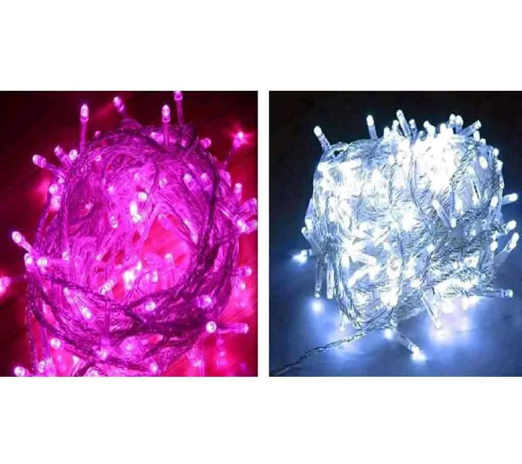 Fairy LED Light Combo-Pink And White-100 Piece 