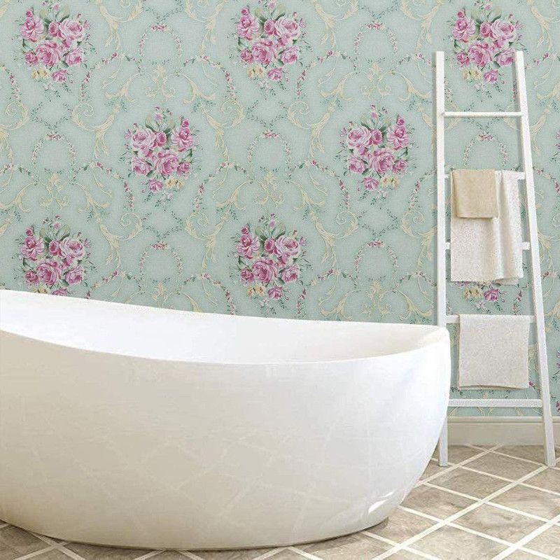 SV collections Decorative Blue, Green Wallpaper  (200 cm x 45 cm)