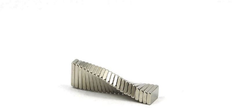 ART IFACT 22 Pieces of 10mm x 5mm x 1.5mm Neodymium Magnets - N52 Rectangular Magnets - Rare Earth NdfeB Magnets - For DIY, School Project or Commercial Usage Fridge Magnet, Multipurpose Office Magnets, Magnetic Paper Holder Pack of 22  (Silver)
