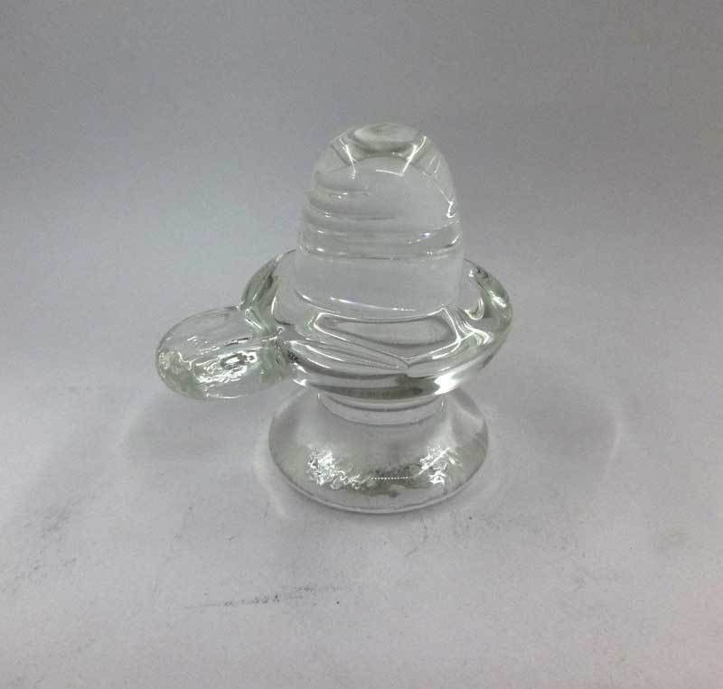 Sitare Pure Sphatik Lord Shiva Shivling 40.51 grams Decorative Showpiece - 4 cm  (Crystal, Clear)
