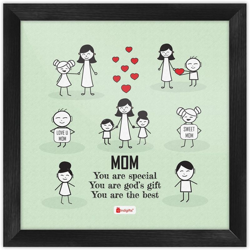 Mothers Day Gifts, Happy Birthday Gifts for Mom, Mummy Gift, Grandmom, Posters, Wall Decoration, Home Décor, Gift for Parents Paper Print  (8 inch X 8 inch)