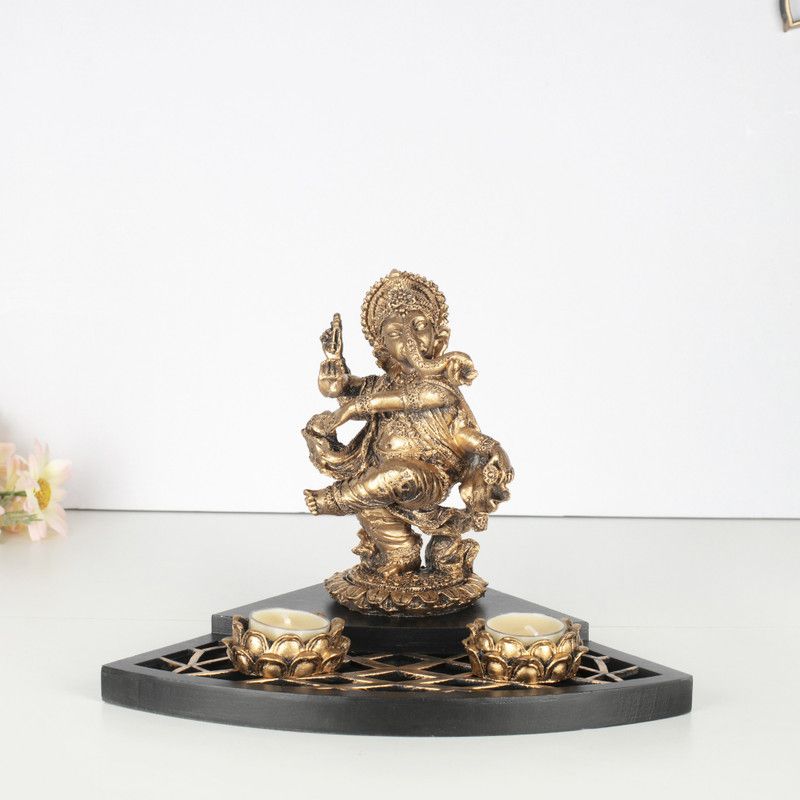 Hometown Decorative Showpiece - 18 cm  (Polyresin, Gold)