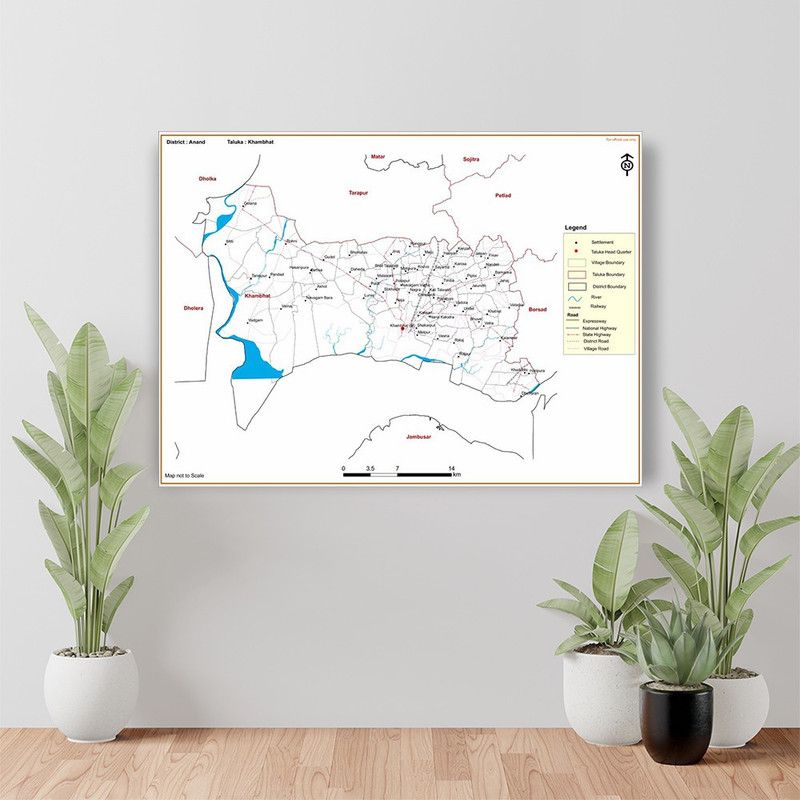 BRITISH TERMINAL 30 cm Anand DISTRICT Khambhat TALUKA Self Adhesive Sticker  (Pack of 1)