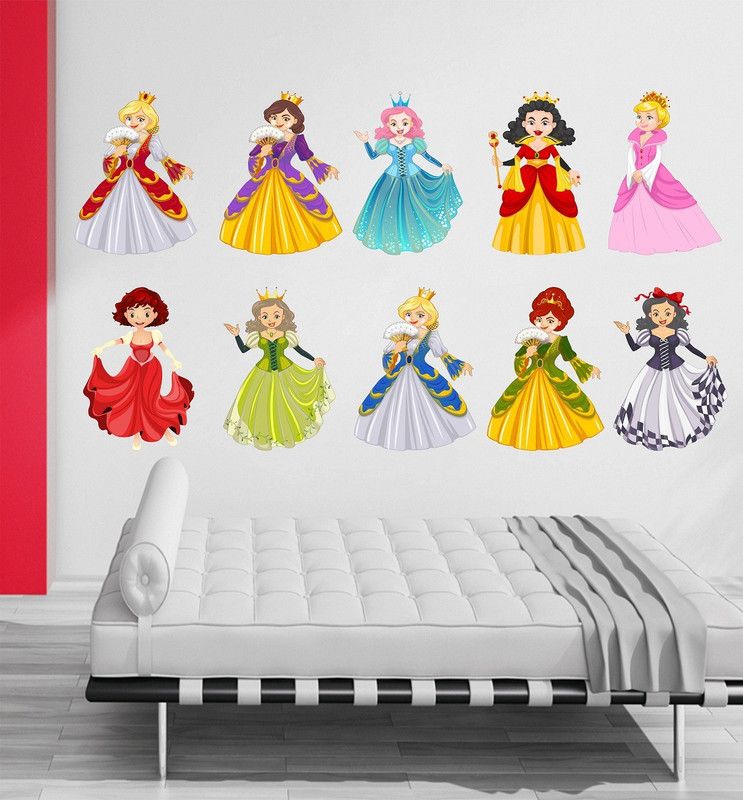 Littlebuds 90 cm Princess Removable Sticker  (Pack of 1)