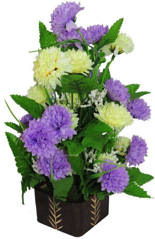 Emani  Multicolor Tulips Artificial Flower with Pot  (12 inch, Pack of 1, Flower with Basket)