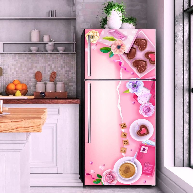 WallDaddy 160 cm Choclate Heart Self Adhesive Sticker  (Pack of 1)