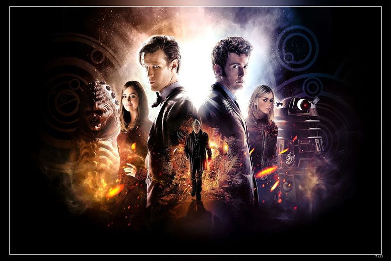 Bbc Doctor Who David Tennant Matt Smith Re Day The Doctor Th Anniversary Matte Finish Poster Paper Print  (12 inch X 18 inch)