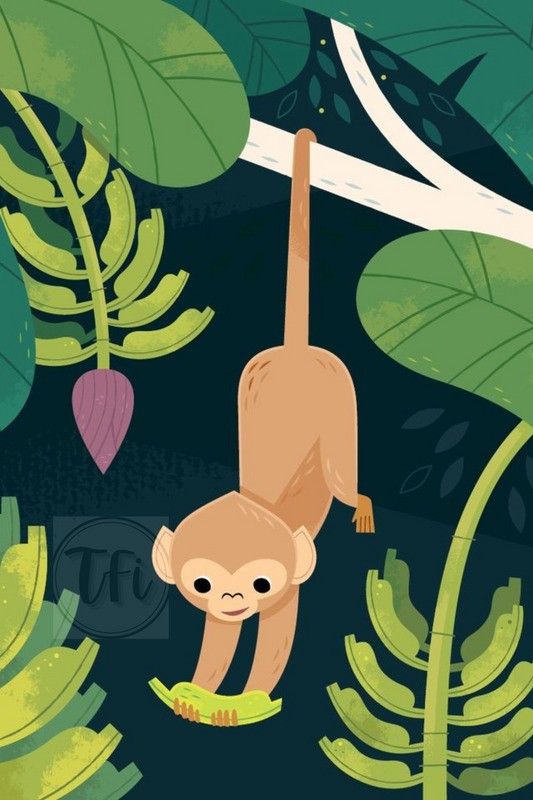 Wild Jungle Poster | Jungle Posters for Room | Unframed | With Self Adhesive Tape Paper Print  (18 inch X 12 inch, Rolled)