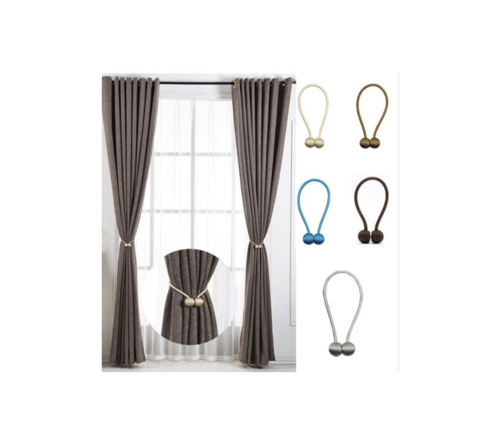 1 pair Magnetic Pearl Ball Curtain Tiebacks