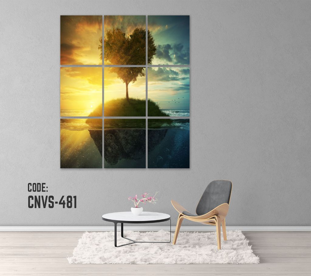 CNVS-481 Love Tree Wall Canvas Art Prints 60 inch x 36 inch