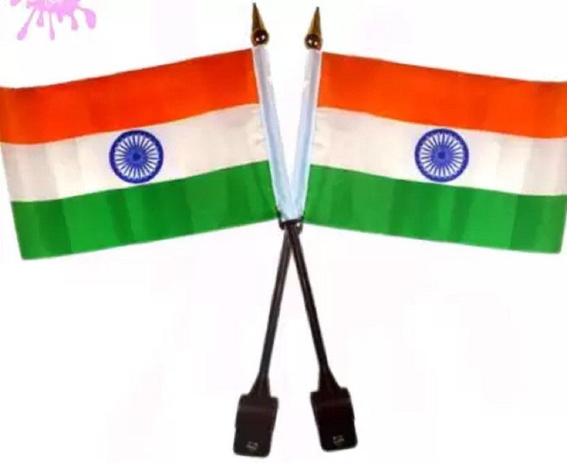 rituraj fashions india Double Sided Wind Car Window Flag Flag  (Nylon)