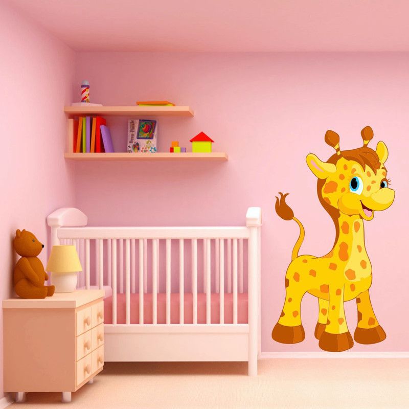 StickMe 100 cm Comic Giraffe Wall Sticker - SM 270 Self Adhesive Sticker  (Pack of 1)