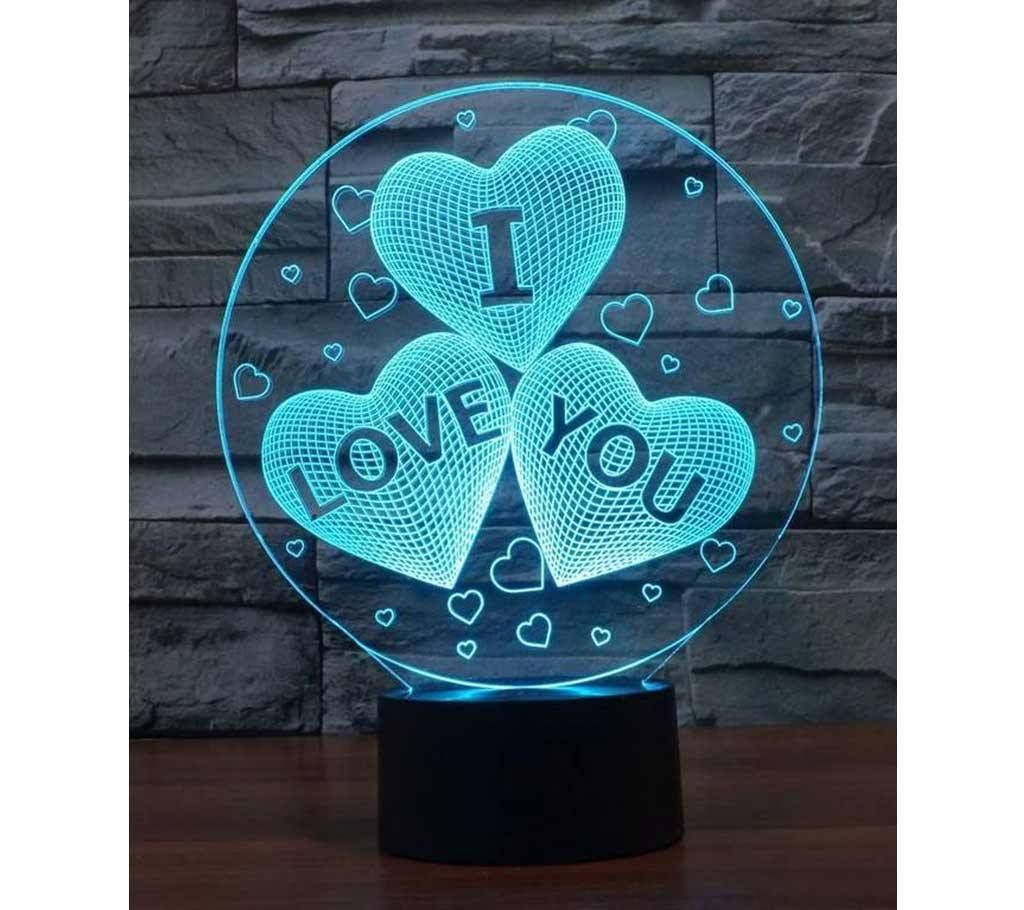 Beautiful LED Lamp - 10 - I Love You