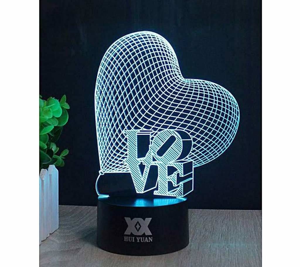 Love Heart- Creative 3d Visualization Lamp
