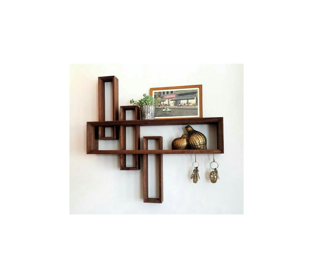 wall self with decor