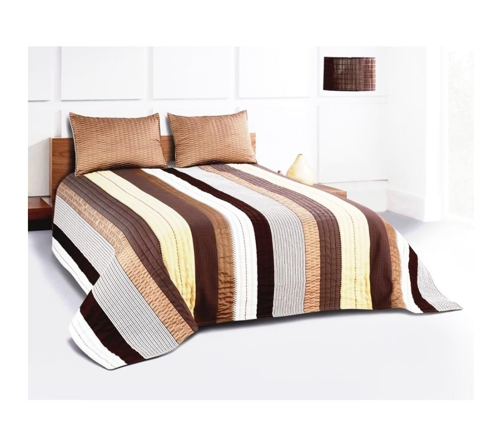 King size Dream Runner Cotton Bedcover in Shades of Brown by Ivoryniche