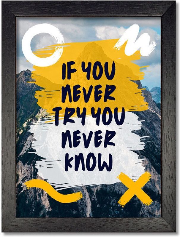Framed Poster for Wall - Motivational Quotes Wall Hanging�for Home, office Decor Paper Print  (12.5 inch X 9.5 inch, Framed)