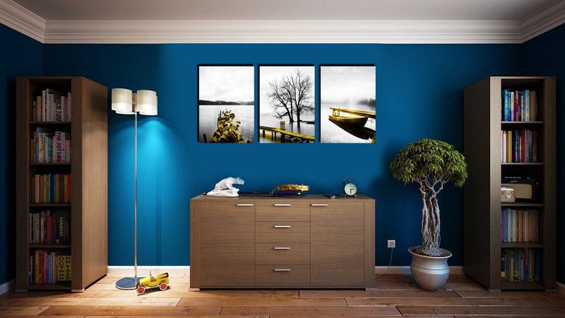 WallzillaJP Abstract Modern Art Pattern 3 Piece Canvas Painting Digital Reprint Canvas 12 inch x 27 inch Painting  (With Frame, Pack of 3)