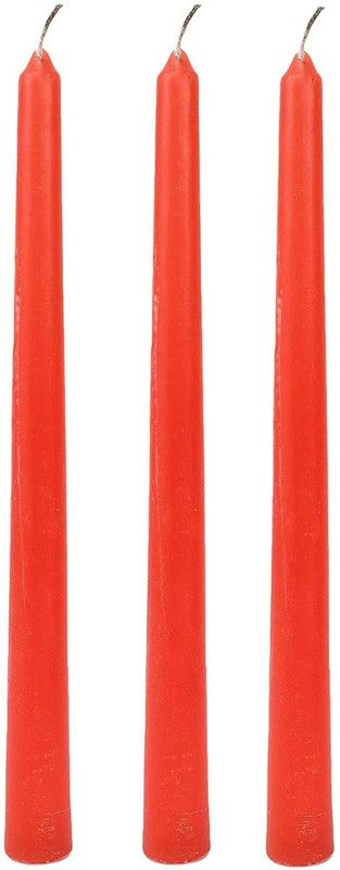 Kigssk Enterprises Pack of 3 Pcs 9.5 Inch Premium Red Taper Candles, Red Spell Candles Candle  (Red, Pack of 3)