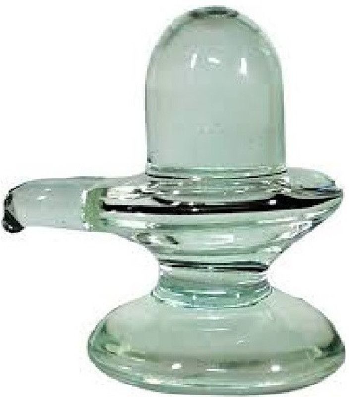 KUNDLI GEMS Black Narmadeshwar Shivling Original Shiv lingam Decorative Showpiece - 1.7 cm  (Crystal, White)