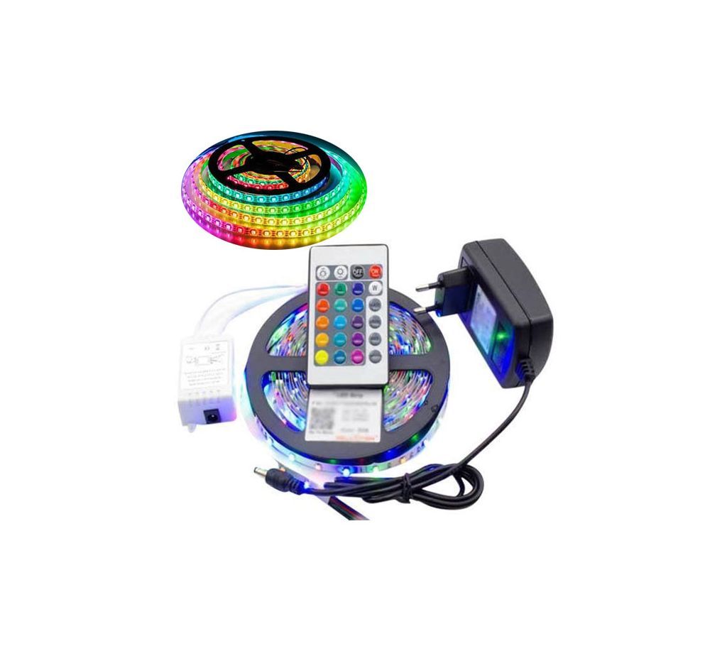 Multi Color LED Strip Lights with Remote Control and Adhesive