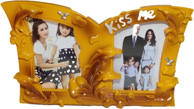 Photoframe x marx offical Plastic Personalized, Customized Gift Best Friends Reel Photo Collage gift for Friends, BFF with Frame, Birthday Gift,Anniversary Gift Wall  (Gold, 2 Photo(s), 10, 10)