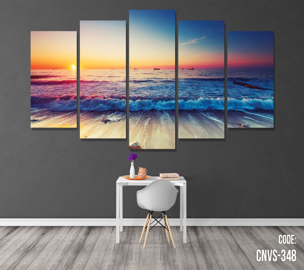 CNVS-348 Twilight Sea Wall Canvas Art Prints 60 inch x 36 inch