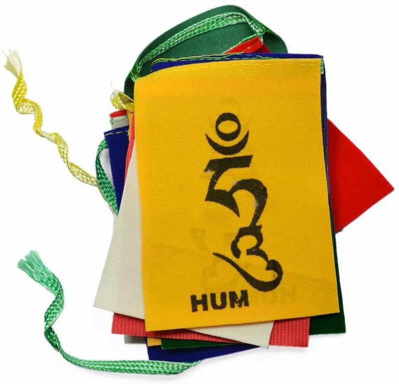 Vastuka Tibetan Buddhist Prayer Rectangle Pennant Flag Flag  (Cotton, Rayon)