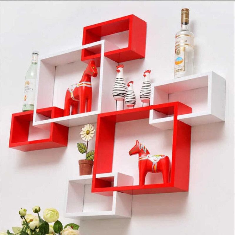 Maxteee Wooden Wall Shelf  (Number of Shelves - 6)