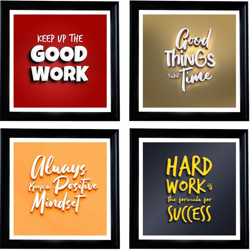 Prials Digital Reprint 12 inch x 12 inch Painting  (Without Frame, Pack of 4)