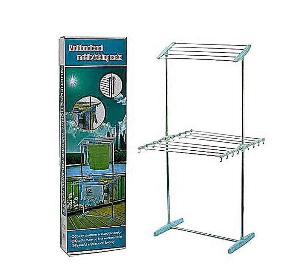 Multi function Mobile Kids Cloths Hanging Rack - Silver