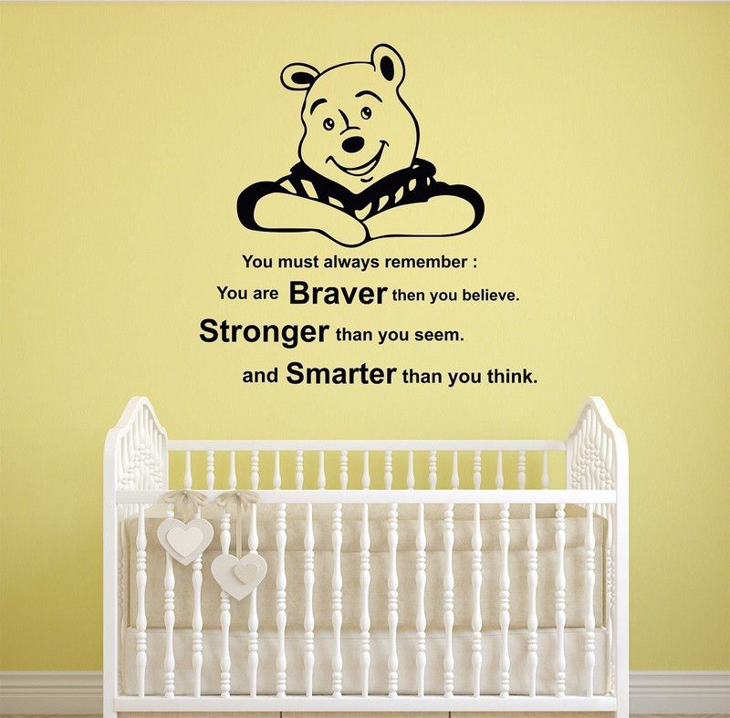 Wollfill 45 cm Beautiful Baby Quote Decorative wallsticker Self Adhesive Sticker  (Pack of 1)