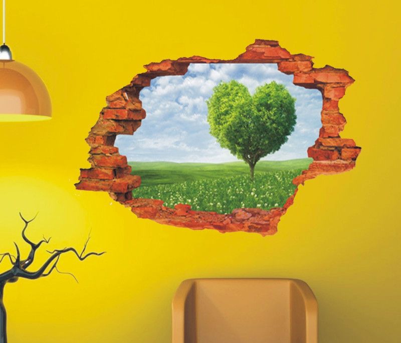 Jagvii 55 cm Magical Wall Hole, Self Adhesive Sticker  (Pack of 1)