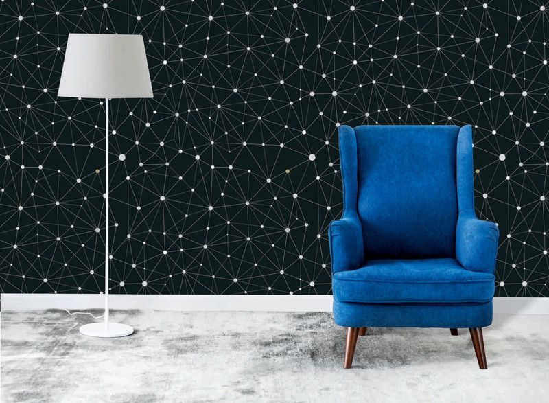 decorative india Decorative Black Wallpaper  (325 cm x 40 cm)