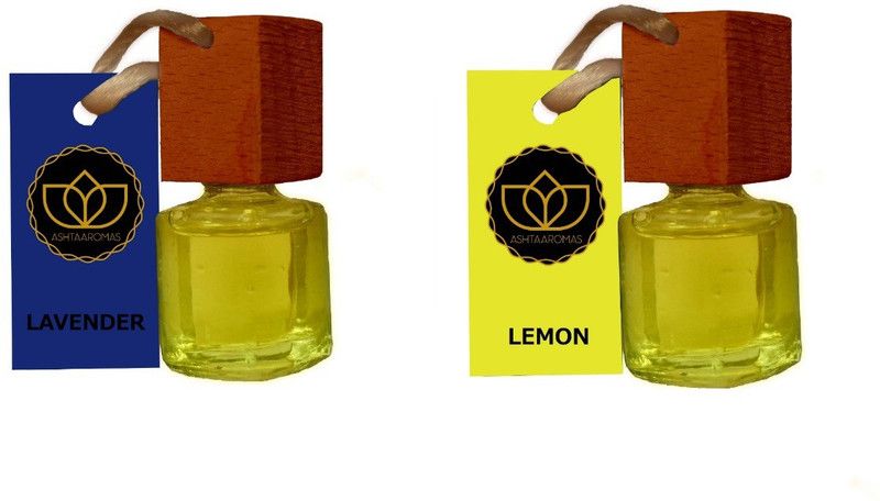 ASHTAAROMAS Lavender, Lemon, Set of 2 Car Hanging Aroma Oil  (2 x 7 ml)