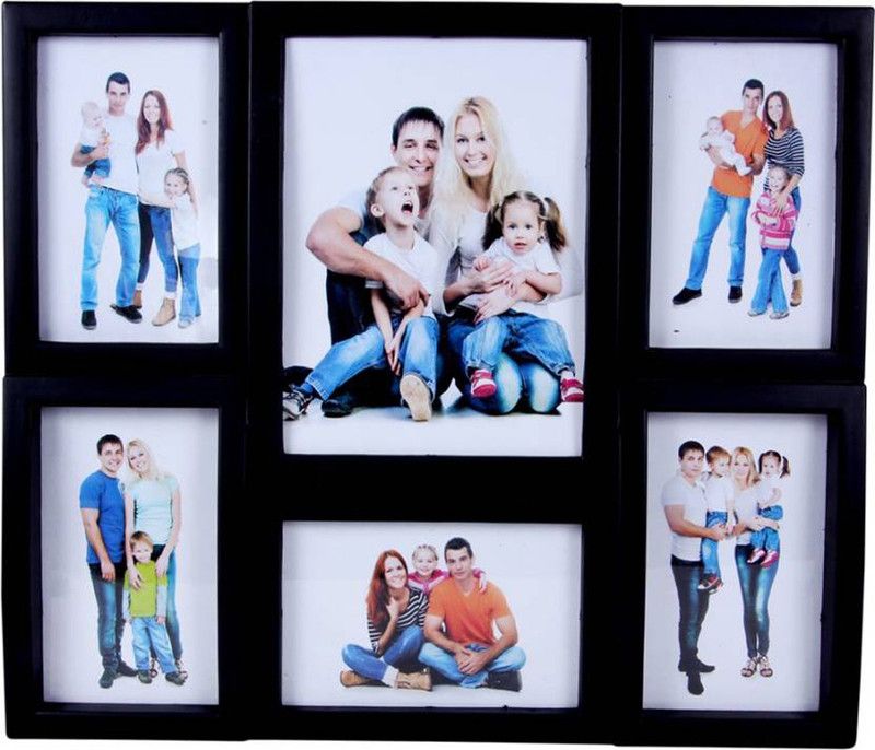 GrabBasket Wood Personalized, Customized Gift Best Friends Reel Photo Collage gift for Friends, BFF with Frame, Birthday Gift,Anniversary Gift Wall  (Black, 6 Photo(s), 15 x 10)