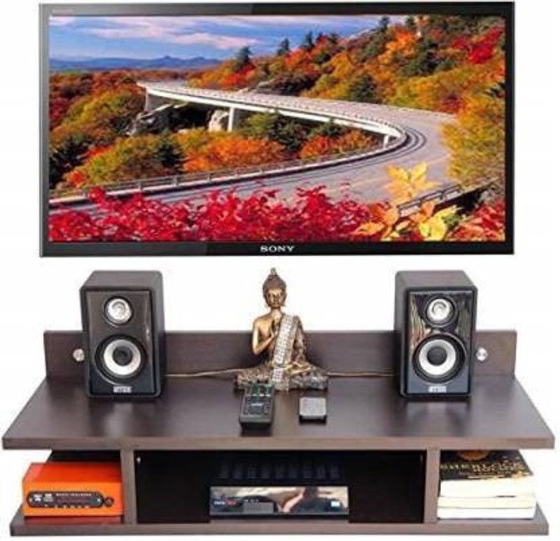 ANB Enterprises Wall set up box stand MDF MDF (Medium Density Fiber), MDF (Medium Density Fiber) Wall Shelf  (Number of Shelves - 1, Brown)